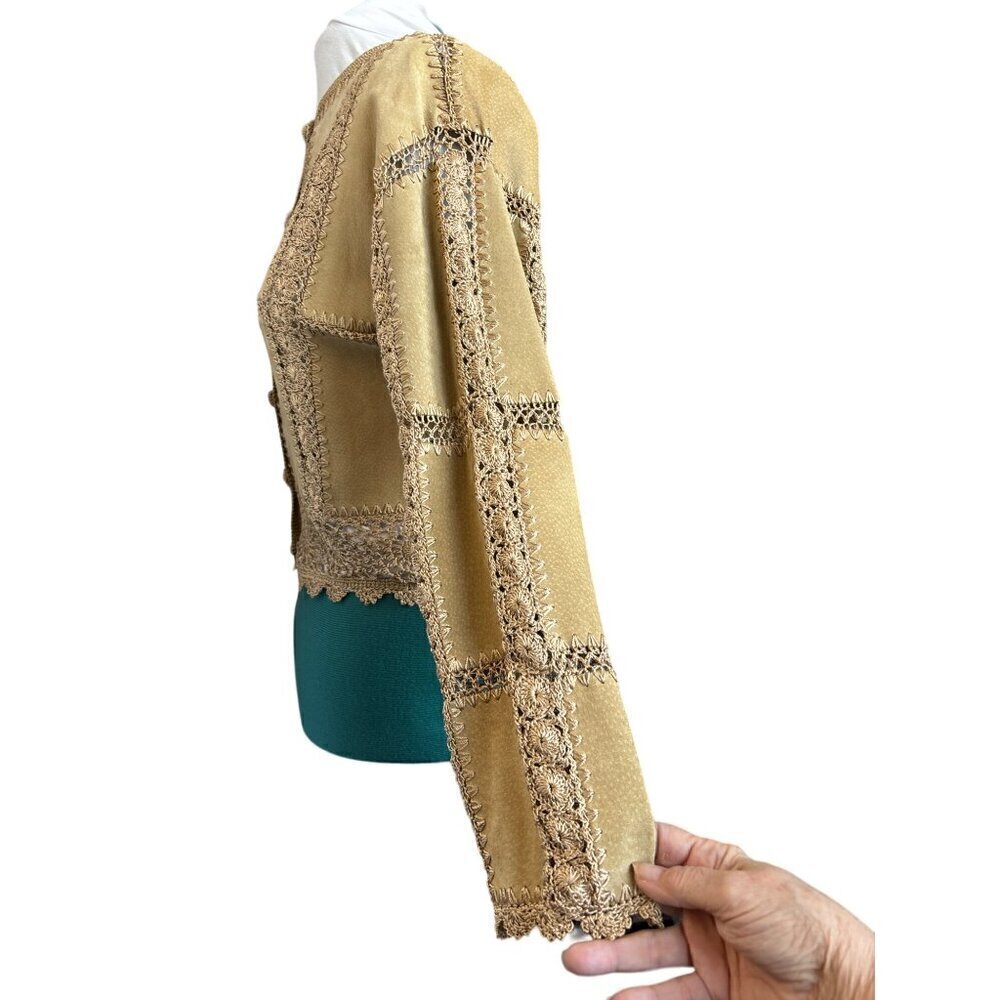 Vintage Overland Patchwork Cropped Jacket Women 8… - image 6